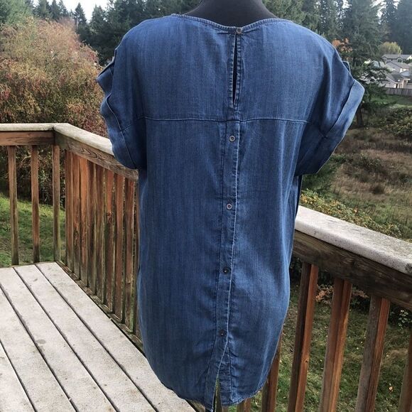 ⭐️ 3 for $30 Short Sleeve  Button Down Tunic Long Blouse - Picture 4 of 8